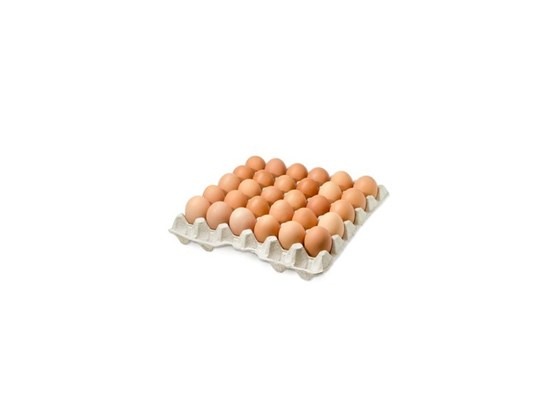 a flat of eggs
