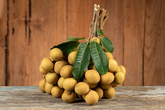 bunch of longan fruits