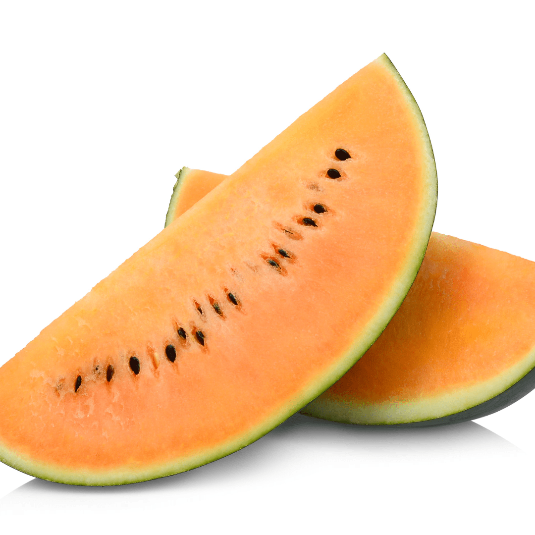 Sliced sweet orange watermelon