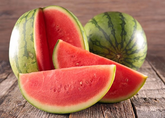 sliced sweet watermelon