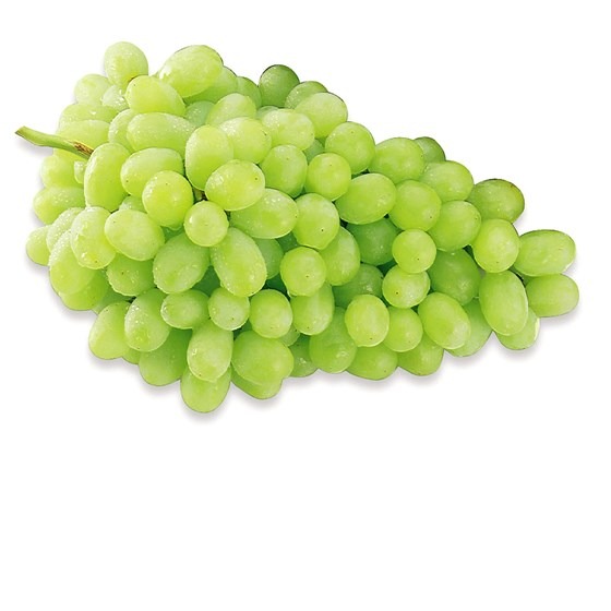 a bun of green grapes