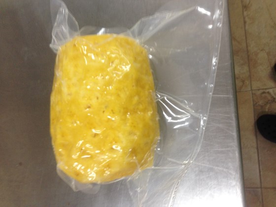peeled pineapple packaged