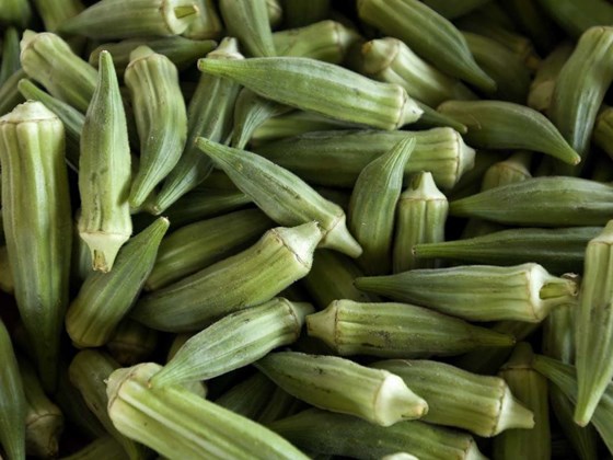 a bag of okra